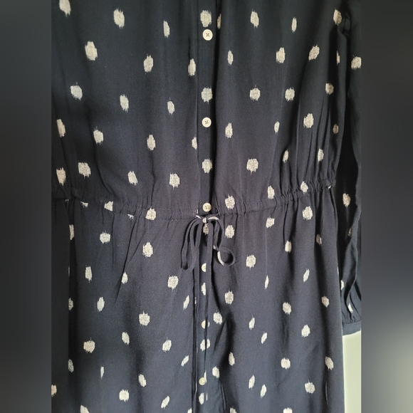 Loft Sz Sm Navy Dot Shirtdress - Picture 3 of 6